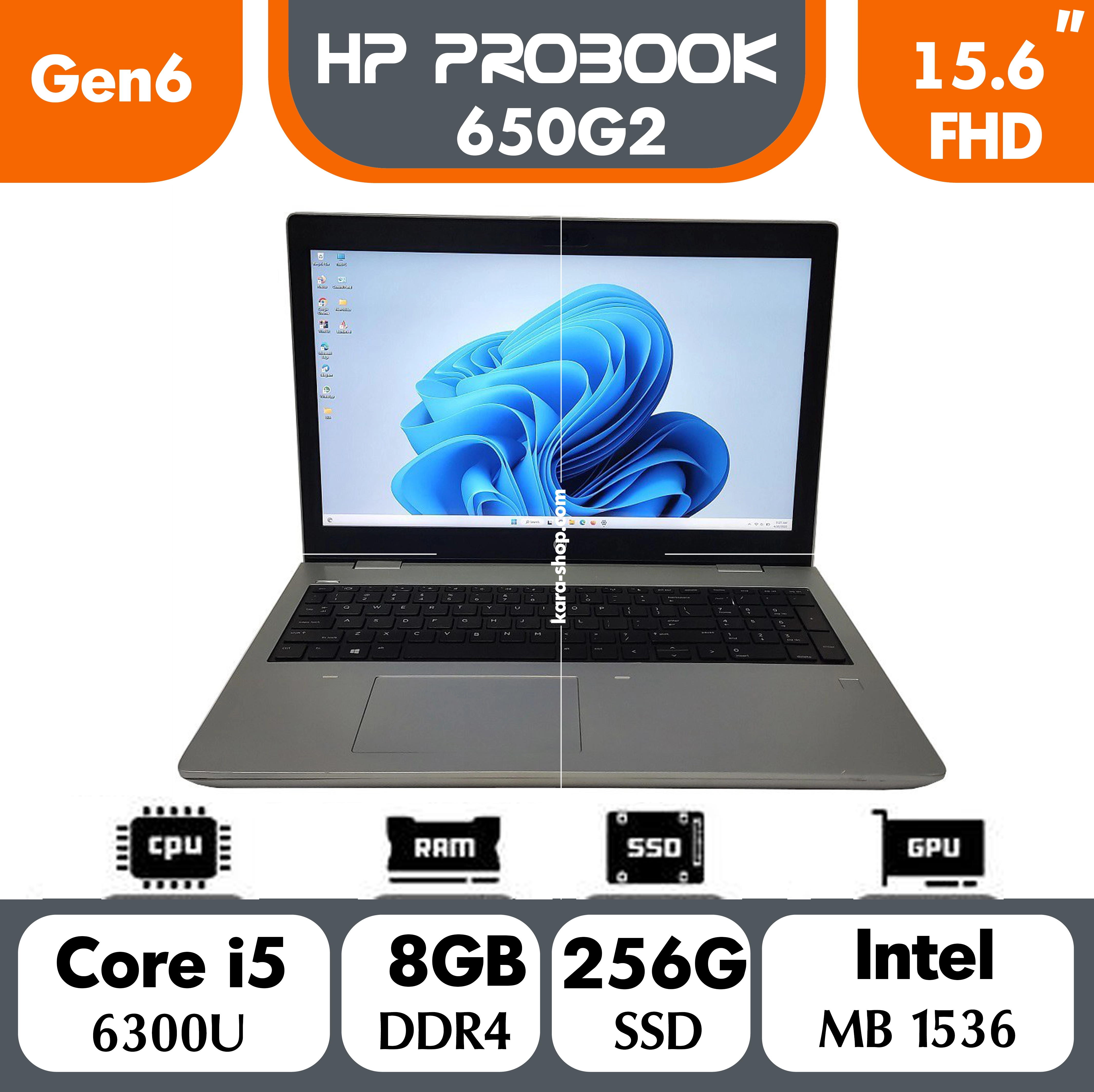 لپ تاپ استوک اچ پی پروبوک مدل HP Probook 650 G2