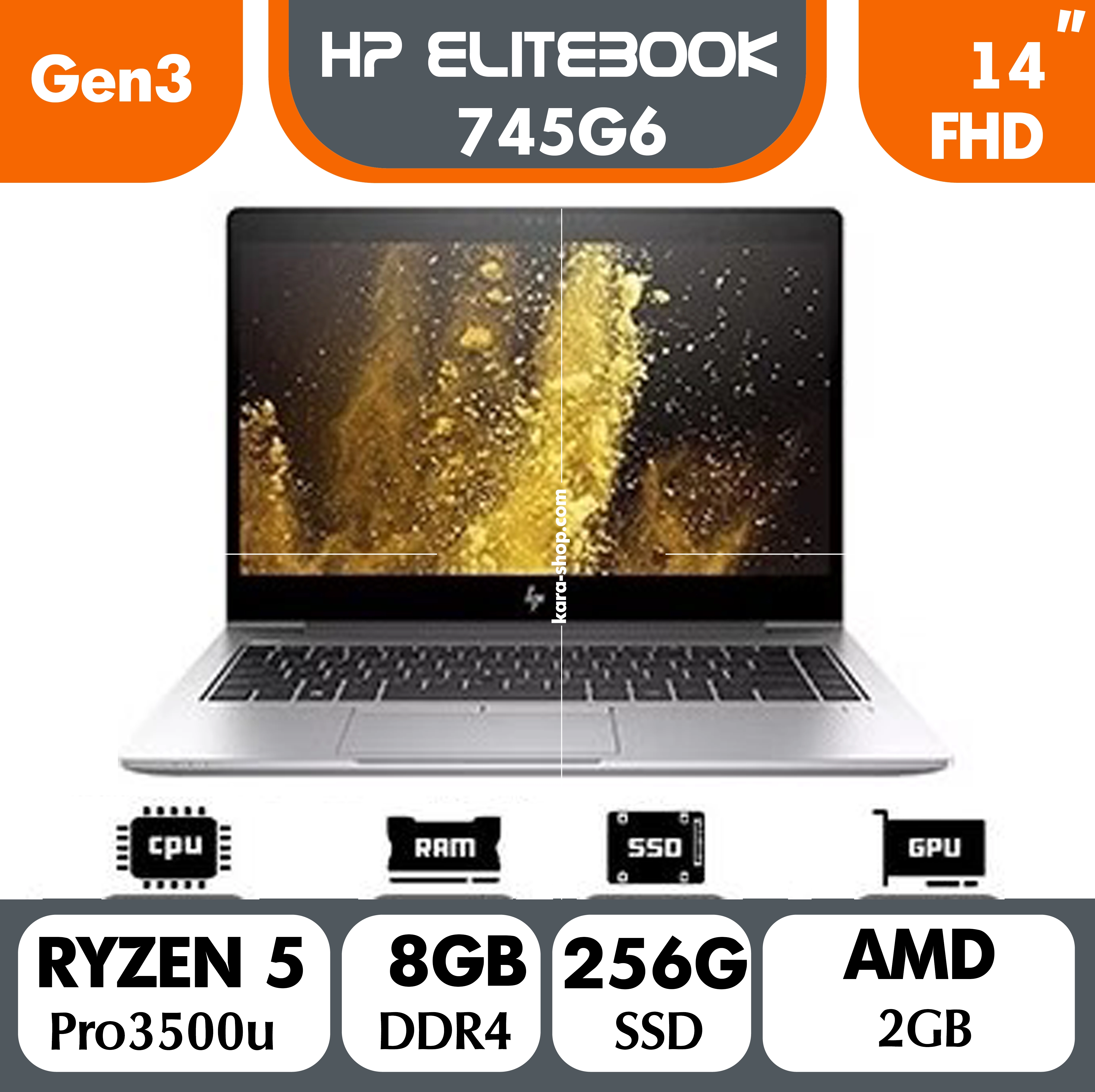 لپ تاپ استوک اچ پی مدل HP EliteBook 745 G6