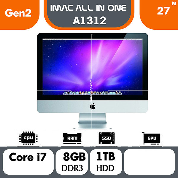 آل این وان استوک اپل مدل Apple iMac A1312 Core i7 Gen 2| 8GB | 1TB 27inch2K