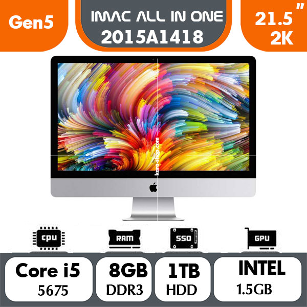 آل این وان استوک اپل مدل Apple iMac A1418 2015 i5 Gen 5 | 8GB | 1TB| 21.5in2K